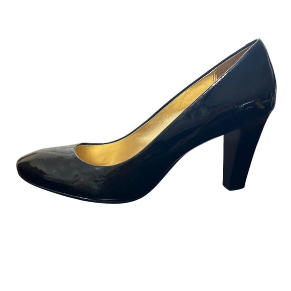 Coach Sheri Black Patent Leather High Heel Pumps Classic Size 8.5 - Picture 7 of 8